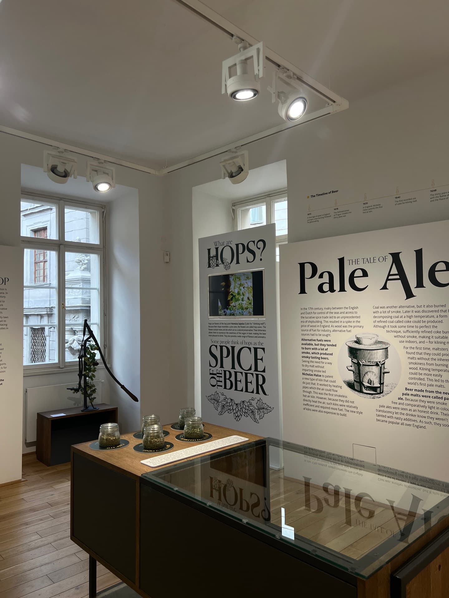 Exhibition room on hops and beer styles
